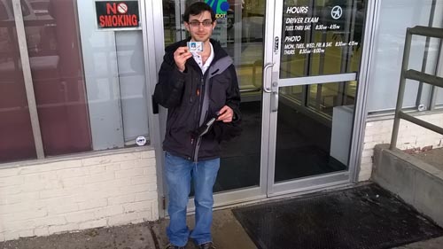 Adam gets his license on the first try!