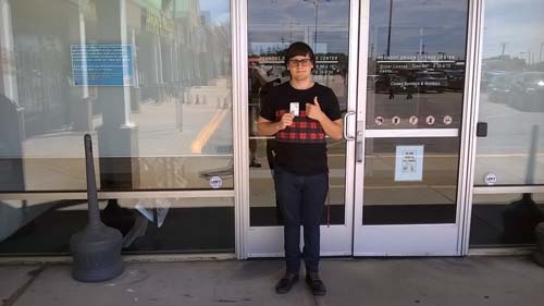 Nicholas gets his license with a perfect score
