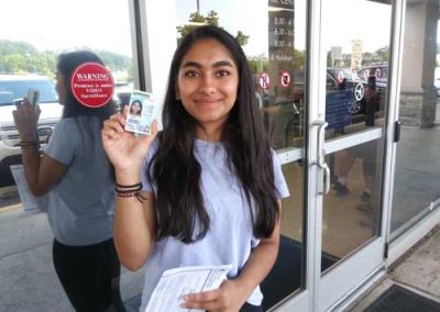 Ashwini gets her license on her first try!