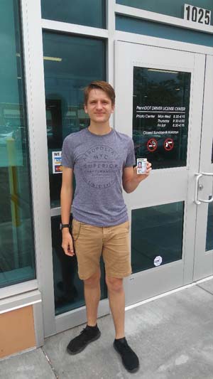 Griffin gets his license on his first try!