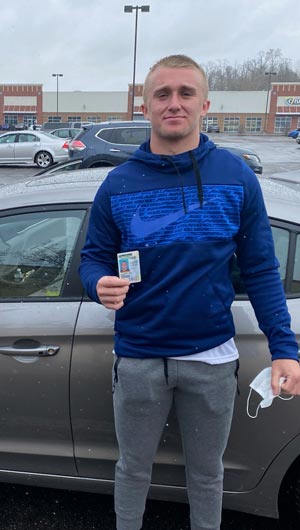 Nate gets his driver's license on his first try!